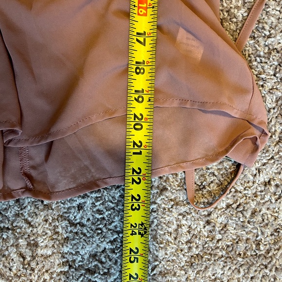 Boutique Mocha Smocked Péplum Blouse -- FINAL SALE PRICE - Picture 4 of 10